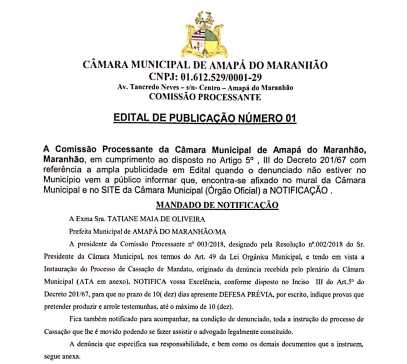 Edital de Publicação Número 01